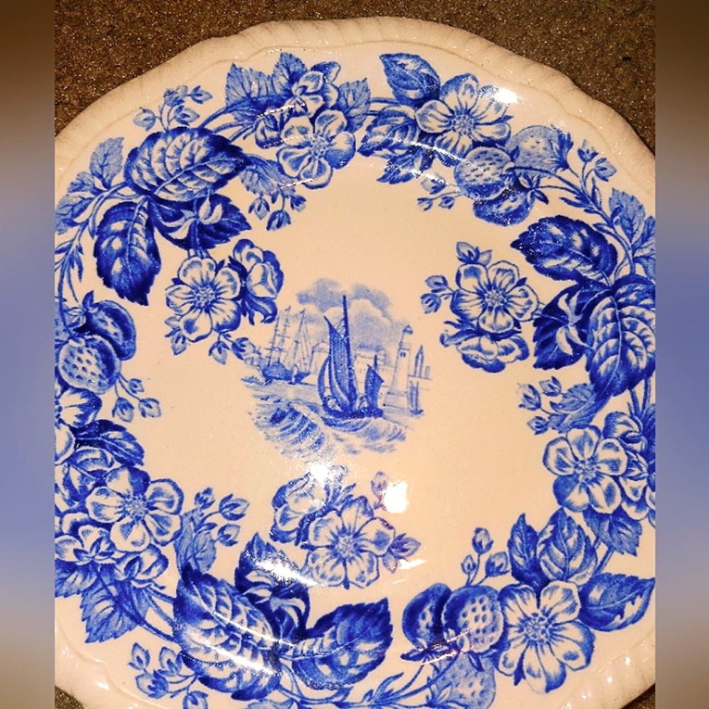 Blue and White Byron, Copeland Spode, Copeland  Plates ( Set of 3 Dinner)